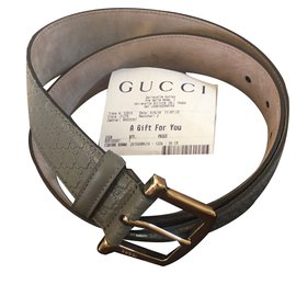 Gucci-Belts-Grey