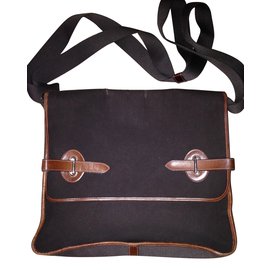 Hermès-Bags Briefcases-Dark brown