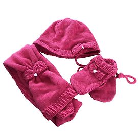 Tartine et Chocolat Chapéus Gorros Luvas Bordeaux