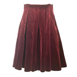 Maje Saia De Veludo Bordeaux