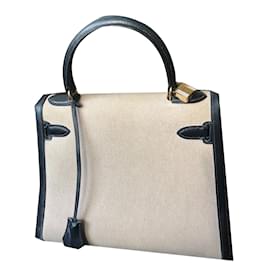Hermès-Handbags-Navy blue