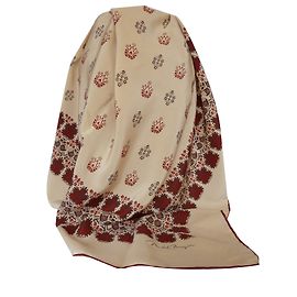 Autre Marque Silk square scarf Michèle Morgan brown beige rust Multiple colors