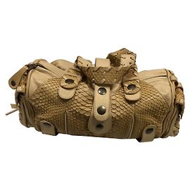 Bolso Chloé Silverado de piel beige y pitón Beige