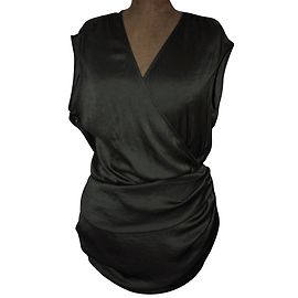 Iro Minikleid Anthrazit Grau Acryl Schwarz Anthrazitgrau