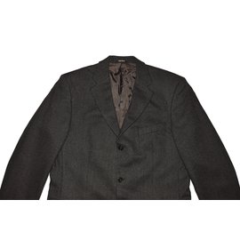 Yves Saint Laurent-Blazers Jackets-Brown