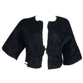 Lanvin Scrollare le spalle al bolero di mohair Nero