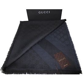 Gucci Cachecol Azul marinho