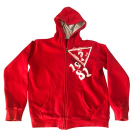 Guess-Pulls, gilets garçon-Rouge