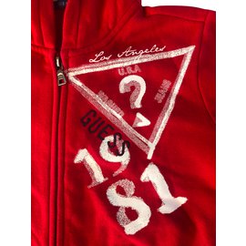 Guess-Pulls, gilets garçon-Rouge