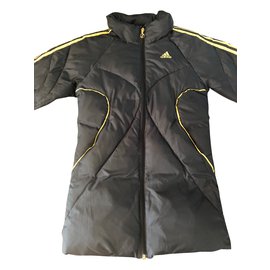 Adidas-Girl Coats outerwear-Black,Golden
