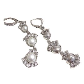 Givenchy-Ohrringe-Silber,Weiß