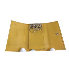 Gucci-Carteira Titular Chave-Amarelo
