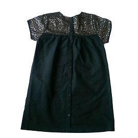 Abito Bash in cotone e paillettes kaki Cachi