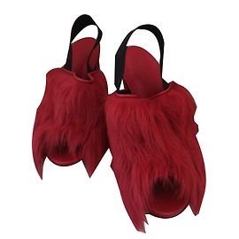Saltos Cédric Charlier de couro e pele vermelhos 37 Vermelho