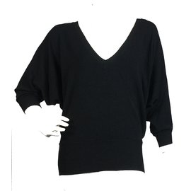 Pinko Batwing-Strickoberteil Schwarz