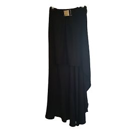Traje de falda Versace negro de algodón Negro