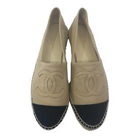 Chanel espadrillas Nero Beige