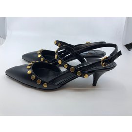 Prada-Heels-Black,Golden