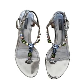 Dolce & Gabbana-sandals-Metallic