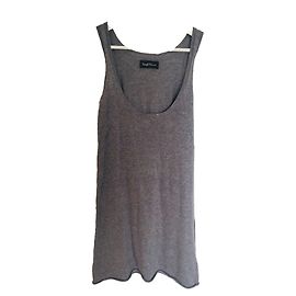 Zadig & Voltaire Soho Baumwollkleid Grau mit Strass Grau