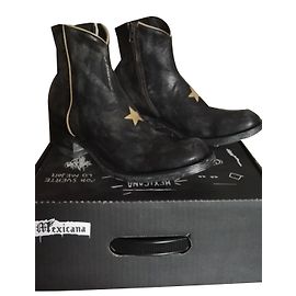 Mexicana Botas de tornozelo Preto