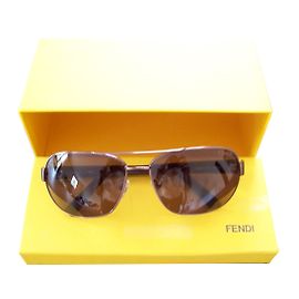 Fendi Sonnenbrille Aviator Bronze Stahl Bronze
