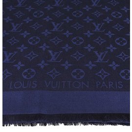 Louis Vuitton-Lenço do monograma de Louis Vuitton-Azul