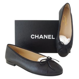 Chanel-Zapatillas de ballet-Negro