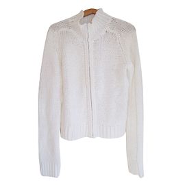 Veste en maille Pablo de Gerard Darel Blanche Blanc