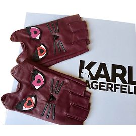 Karl Lagerfeld Handschuhe Bordeaux
