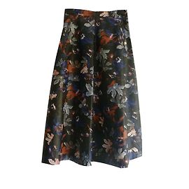 Zara Saia midi de couro sintético Multicor