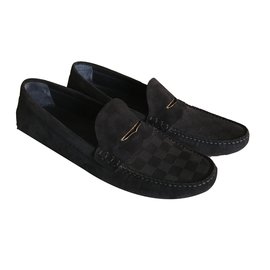 Louis Vuitton-Loafers Slip ons-Navy blue