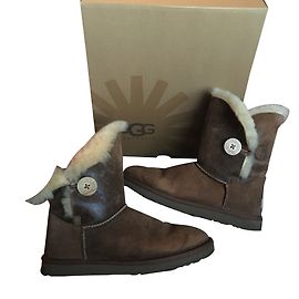 Ugg Boots Brown Suede and Leather 39 Brown