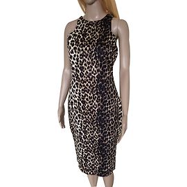 Autre Marque Robe AX Paris Marron Noir Coton Marron Noir