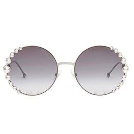 Fendi-Gafas de sol-Plata,Gris