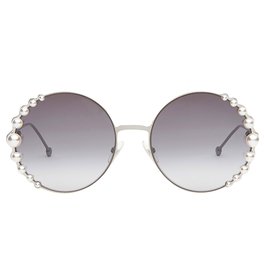 Fendi-Sonnenbrille-Silber,Grau