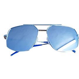 Fendi Sonnenbrille Silber Blau