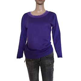 Autre Marque Maglia in seta e cotone viola Porpora
