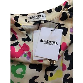 Falda Essentiel Antwerp de seda con estampado de pantera Otro