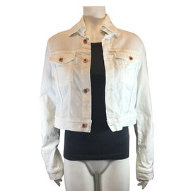 Off White chaqueta de jean Blanco