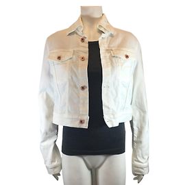 Off White Jaqueta jeans Branco
