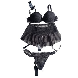 Andres Sarda-Lingerie-Gris anthracite