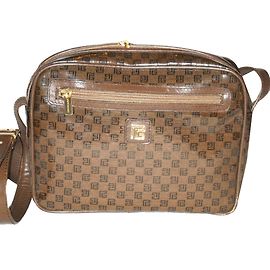 Bolsa Pierre Balmain marrom de lona e couro Marrom