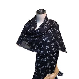 Chanel sciarpe Nero