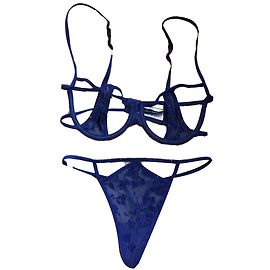 Andres Sarda Blue Polyamide Lingerie Set Blue