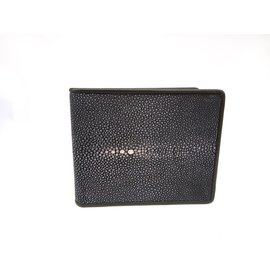 Autre Marque Black leather wallet Black