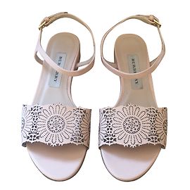 Burberry Leather Sandals Pink Pink