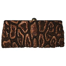 Clutch Yves Saint Laurent Rive Gauche Seta Nera Perle Nero D'oro