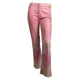 Just Cavalli Jeans impressos Rosa Dourado Amarelo