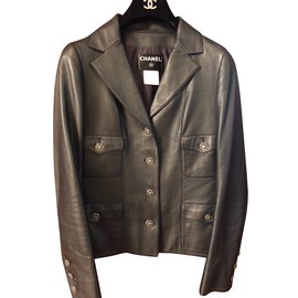 Chanel Jackets Black
